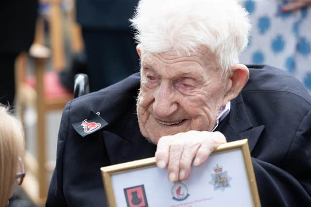 Ilkeston: UK's oldest WW2 veteran honoured with Spitfire flypast